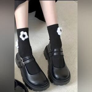 Black Matte Mary Jane's.